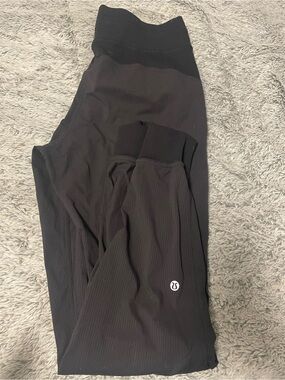 lululemon athletica Kids Black Ribbed Leggings